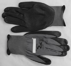 NBF388 Nitrile Coated Glove, Premium grade gray nylon shell with black nitrile foam palm. Price Per