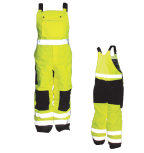 WINTER APPAREL Hi Vis Green Waterproof Bib Overall. Sizes M-5XL, PRICE EACH