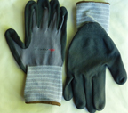 NMF506.  Nitrile Coated Glove,15G grey nylon,black nitrile micro-foam,palm coated. Price per Dozen.