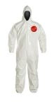DUPONT TYCHEM SL Coverall, bound seams, hood, storm flap, elastic wrists and ankles. XL-3XL.
