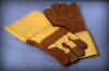 1251. Selecte shoulder split, 4.5" rubberized cuff, yellow back, lined palm. PRICE PER DOZEN