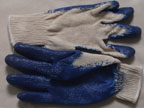 40. Economy blue rubber, palm coated, S TO XL. PRICE PER DOZEN.