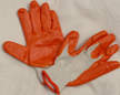 40-OR. Economy ORANGE rubber, palm coated(LARGE ONLY). PRICE PER DOZEN.