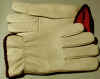 9-4360R. BC GRADE COW GRAIN LEATHER, RED FLEECE LINING. S - XXXL. PRICE PER DOZEN.