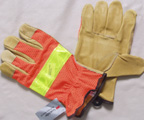 6464KWSR Unlined Grain Pigskin Driver,3M reflective tape, orange mesh back, S-XXL. PRICE PER DOZEN