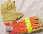 9-5275SR.Insulated, Grain pigskin palm,3M reflective tape, lined, knit wrist. S-XXL. PRICE PER DOZEN