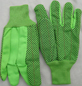 GC020-TCPD. Fluoresent green corduroy double palm with black dots, knit wrist. PRICE PER DOZEN.