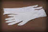 I4814. MEN'S 14" LONG LISLE GLOVE, BLEACHED WHITE, UNHEMMED EDGE. PRICE PER DOZEN.