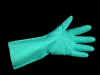 NF15. 15 MIL GREEN NITRILE, 13" LENGTH, DIAMOND GRIP, FLOCK LINED. 8 - 12. PRICE PER DOZEN.