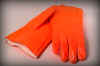 8940R-12. 12" ROUGH FINISH, ORANGE FLUORESCENT COATING PVC, FOAM/JERSEY LINED. PRICE PER DOZEN.