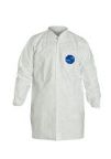 DUPONT TYVEK PROTECTIVE WEAR Frock, front snap, serged seams, mandarin collar, elastic wrists.