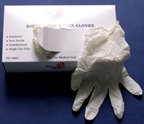 V700. INDUSTRIAL GRADE LATEX GLOVE, LIGHTLY POWDERED. S-XL. PRICE PER CASE.