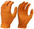 V908ONPF. 8 Mil Orange PF Nitrile, Diamond Texture Grip, powder free. S-XXL. Price Per Case