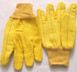 YC020. FLUORESCENT YELLOW CORDUROY, KNIT WRIST. PRICE PER DOZEN.